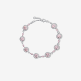 FANCIME "Pink Addiction" Tennis Link Sterling Silver Bracelet  Main