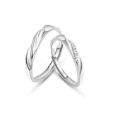 "Love Melody" Adjustable Sterling Silver Matching Rings