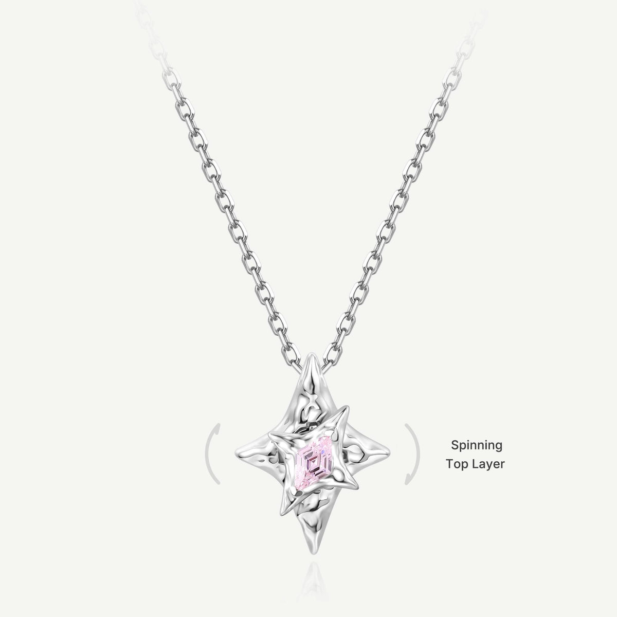 North Star Crystal Silver Necklace