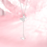 FANCIME "Enchanted Flutter " Dangling Sterling Silver Necklace