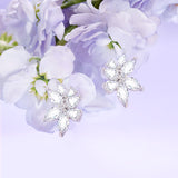 FANCIME “Wisteria Whisper” Flower Sterling Silver Post Earrings