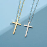 Fanci "Committed Faith" Cross 14K Yellow Gold Necklace Show