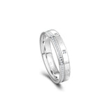 FANCIME "Starlit Affection" Couples Promise Sterling Silver Rings