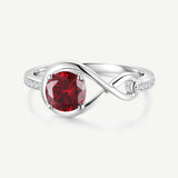 Infinite Embrace Promise Ring In Garnet