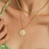 FANCIME “Urban Glint” 14K Solid Yellow Gold Necklace