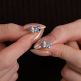 Pendientes luminosos de esmalte y plata de ley "Starlight Butterfly" de FANCIME