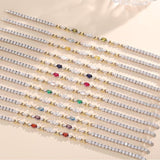 FANCIME "Eternal Duo" December Birthstone Topaz Sterling Silver Tennis Bracelets