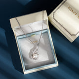 FANCIME June Birthstone Necklace Phoenix Pearl Necklace 9-10mm Genuine Freshwater Pearl in Sterling Silver Fine Jewelry for Women