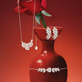 "Three Roses" Sterling Silver Necklace