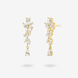 FANCIME “Wisteria Reverie” Flower Drop Sterling Silver Gold Earrings Main