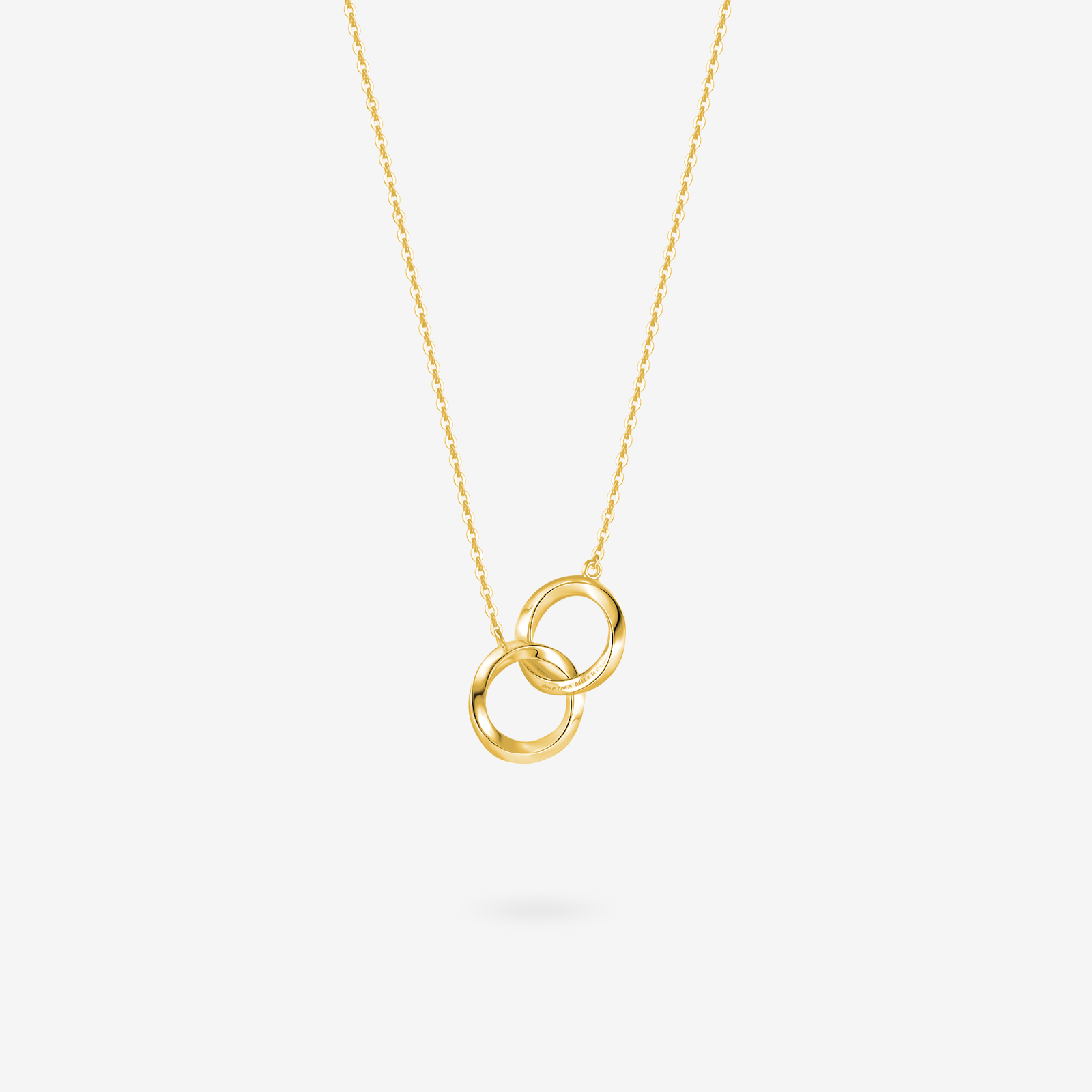 FANCIME "Connected" Mobius Matching Ring Sterling Silver Necklace