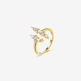 FANCIME “Wisteria Reverie” Flower Sterling Silver Gold Ring Main