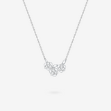 FANCI ME "Three Roses" Sterling Silver Necklace Main