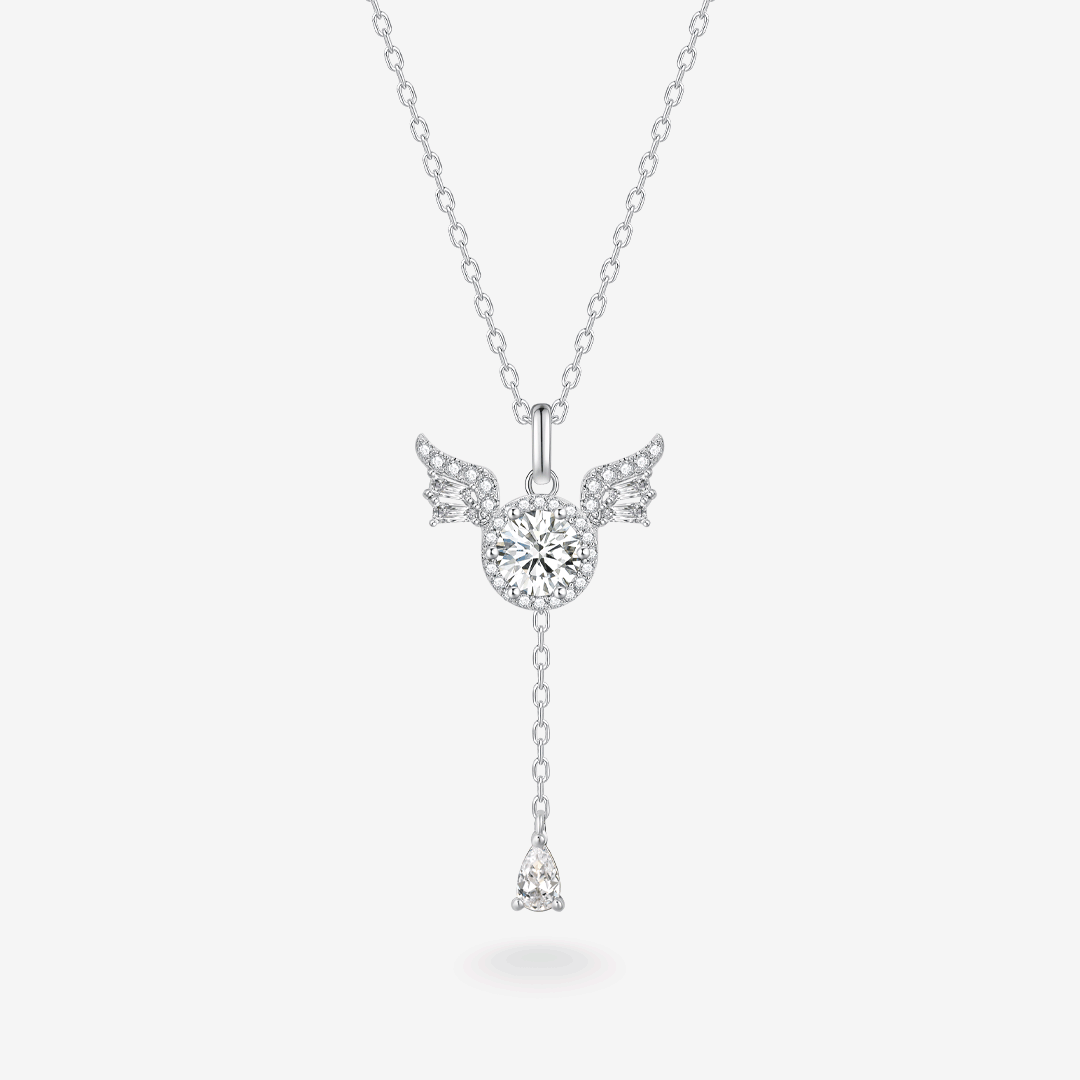 FANCIME "Angel's Love" Sterling Silver Necklace White Main