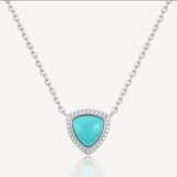 Trinity Essential Silver Necklace in Turquoise