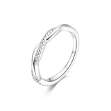 FANCIME Eternal Weave Moissanite Sterling Silver Ring