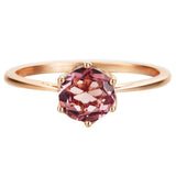 FANCIME Tourmaline Engagement 14k Rose Gold Ring