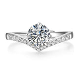 FANCIME Royal Sparkle Moissanite Sterling Silver Ring