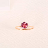 FANCIME Tourmaline Engagement 14k Rose Gold Ring