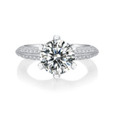 FANCIME Moissanite Engagement Sterling Silver Rings 3CT