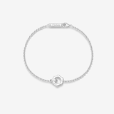 FANCIME "Infinite Time Lock" Couples Promise Sterling Silver Bracelet