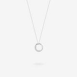 FANCIME "Mobius Loop" Love Infinity Circle Ring Sterling Silver Necklace
