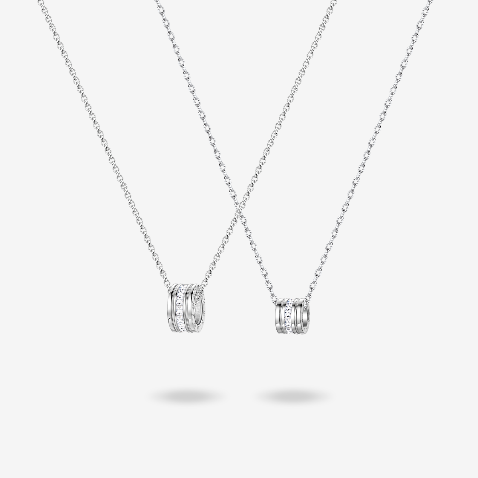 "Our Commitment" Matching Ring Sterling Silver Necklaces