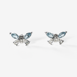 FANCI ME "Crystal" Butterfly Sterling Silver Earrings Blue Main