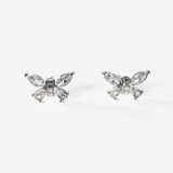 FANCI ME "Crystal" Butterfly Sterling Silver Earrings White Main
