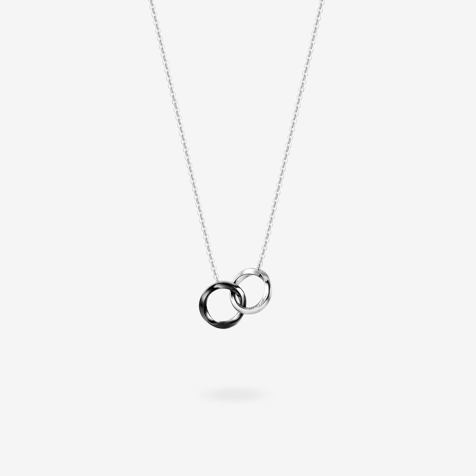 FANCIME "Together" Interlocking Ring Sterling Silver Necklace