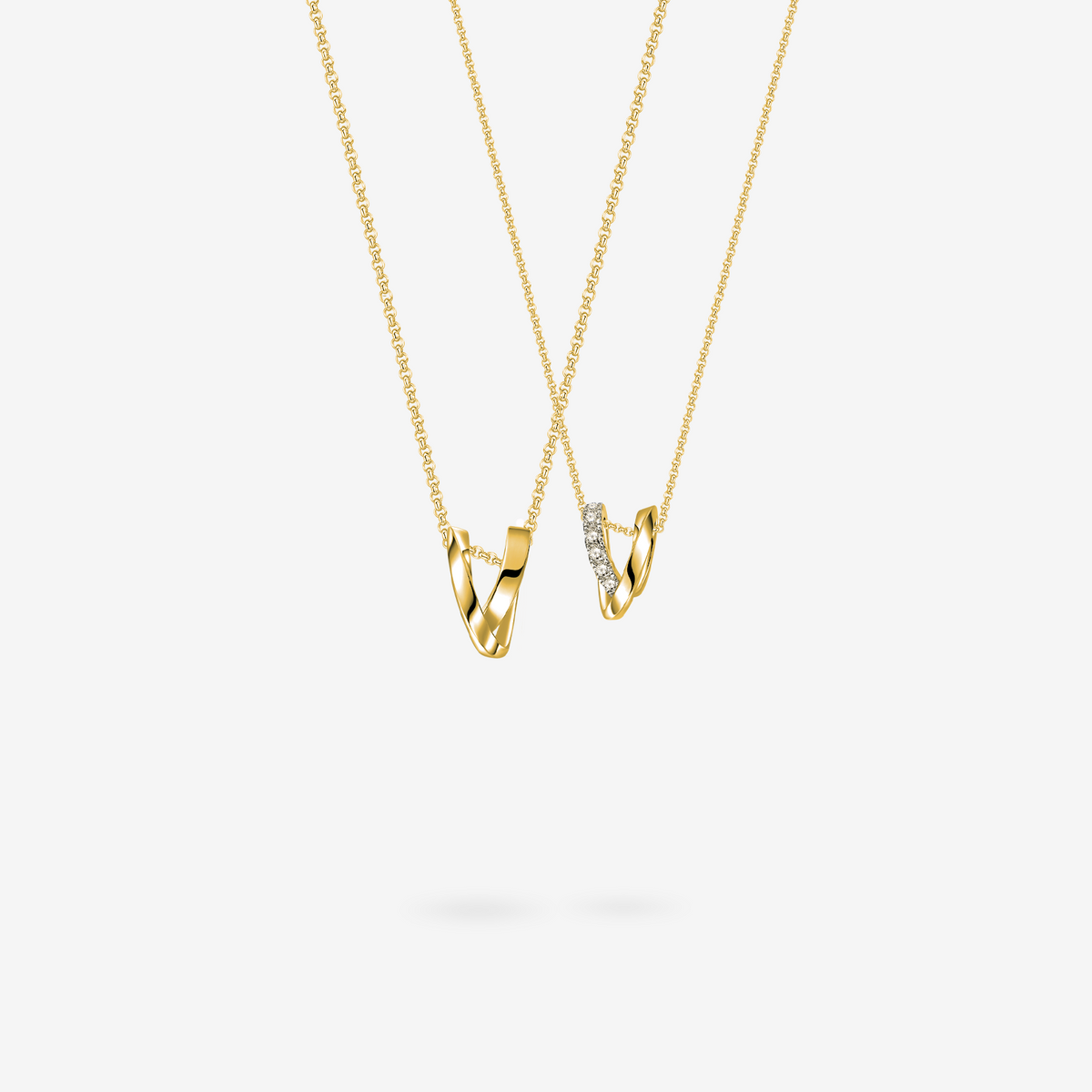 FANCIME "Unconditional Love" Mobius Loop Couples Sterling Necklace