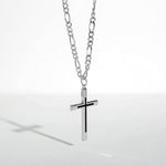 FANCIME Black Highlight Cross Sterling Silver Necklace Detail2