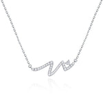 FANCIME "Into You" Bar Wave Sterling Silver Necklace Main