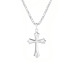 FANCIME Edgy Gothic Cross Pendant Sterling Silver Necklace Main
