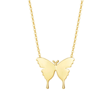 FANCIME "Sophia" Dainty Minimalist Butterfly 14K Yellow Gold Necklace Main