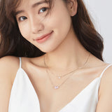 Fanci "Cuddle Hearts" Two Layer Choker Sterling Silver Necklace Show