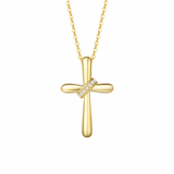 FANCIME Puffy Cross 9kt Yellow Gold Necklace Main