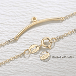Fanci "Diamond Under Silver Lining" 14K Solid Yellow Gold Necklace Detail