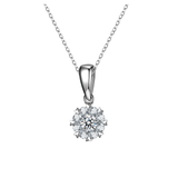 FANCIME "Snow Affection" Dazzling Snowflake 18K White Gold Necklace Main