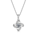 FANCIME Moissanite Infinity Love Knot Sterling Silver Necklace Main