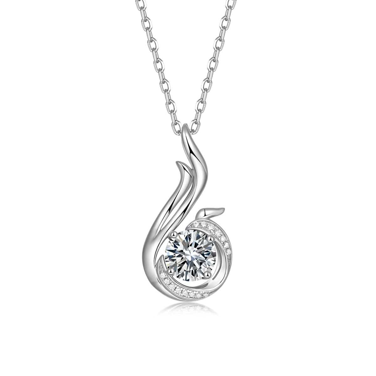 FANCIME Moissanite Phoenix  Newbirth Sterling Silver Necklace Main