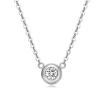 FANCIME Mellow S Round 18K Solid White Gold Necklace Main