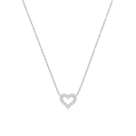 Fanci "Crystal Clear" Love Open Heart 18k White Gold Necklace Main