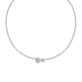 FANCIME "Pink Addiction" Tennis Sterling Silver Necklace Main