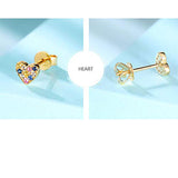 Heart symbol real gold jewelry gift idea for her