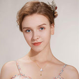 FANCIME "Fairy Pearl Duo" Mother Of Pearl Butterfly 14K Yellow Gold Necklace Show