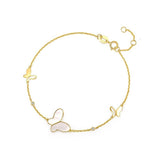 FANCIME "Fairy Pearl" Butterfly 14K Yellow Gold Bracelet Main