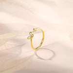 FANCIME "Golden Wings" Diamond  Butterfly 14K Yellow Gold Ring Show