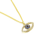 FANCIME Evil Eye 14K Solid Yellow Gold Necklace Detail2