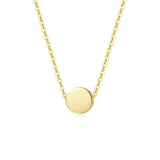 FANCIME Minimalist Coin 14K Yellow Gold Necklace Main